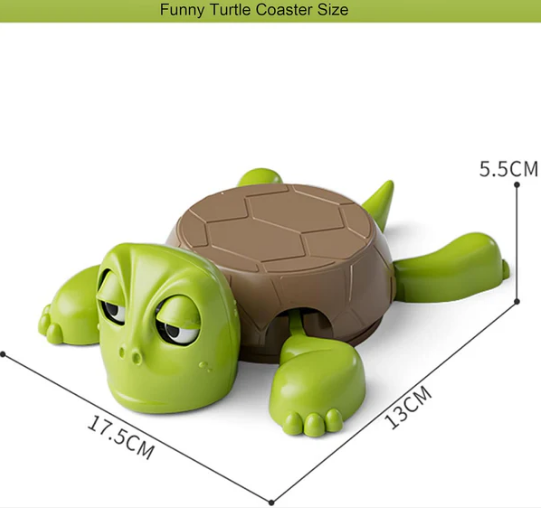 🔥Funny Turtle Coaster & Cup Holder, Moving Limbs, Cute Home Decor Gift