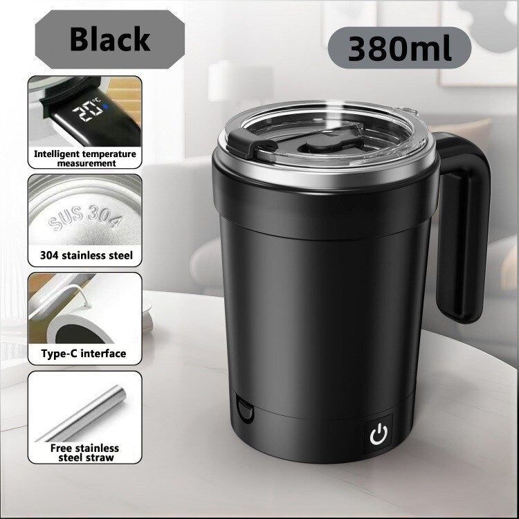 ✨380ML Smart Temperature Measurement Magnetic Automatic Stirring Cup, Electric Portable Coffee Cup, Suitable as a Holiday Gift