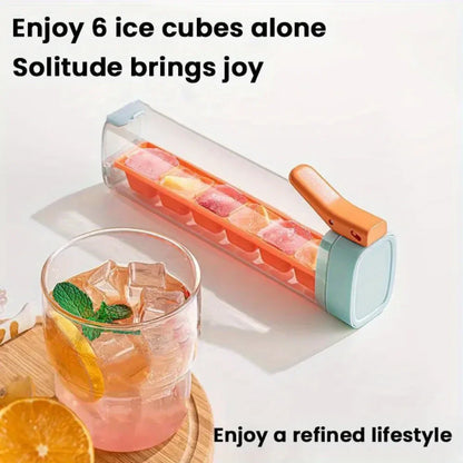 🧊One-handed press six-grid ice cube mold