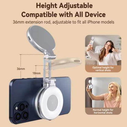 💡TELESIN Multifunctional Smartphone Magnetic Fill Light Mini Selfie Light with 3 Adjustable Brightness Modes