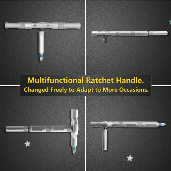 🔥🔥24 in 1 DlY Screwdriver Set Magnetic Compact and Portable Ratchet Screwdriver