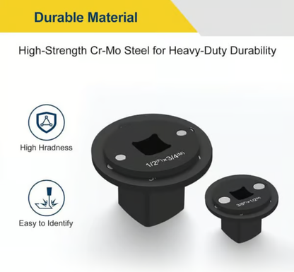✨2025 Low Profile Impact Socket Adapter Set – Industrial Drive Ratchet & Wrench Adapter Set for Tight Spaces, 4PC Hardware Kit: 3/4" to 1", 1/2" to 3/4", 1/2" to 3/8", 1/4" to 3/8"