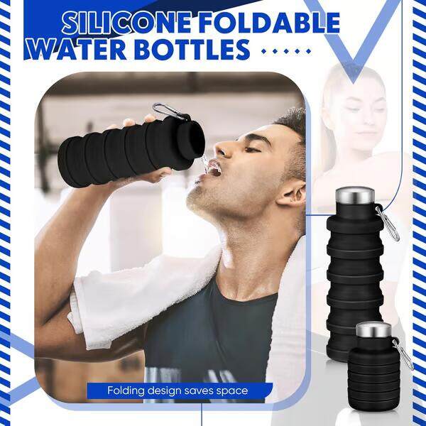 🏆Hot Sale🔥🔥Silicone foldable water bottle – Ideal for sports, travel & outdoor – Reusable & BPA-free