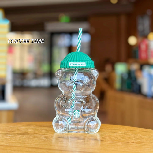 🐻Bearista Glass Straw Cup 20oz✨