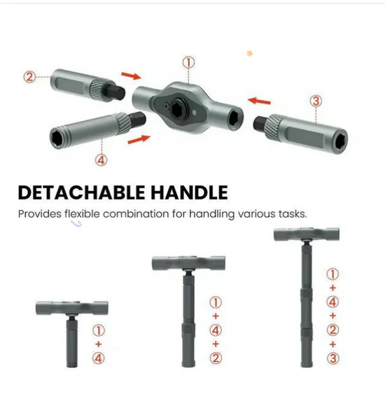 🔥🔥24 in 1 DlY Screwdriver Set Magnetic Compact and Portable Ratchet Screwdriver