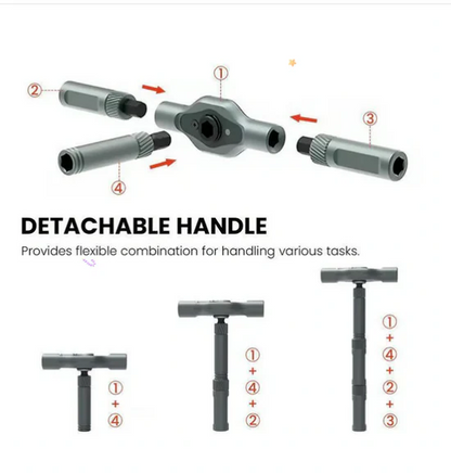 🔥🔥24 in 1 DlY Screwdriver Set Magnetic Compact and Portable Ratchet Screwdriver