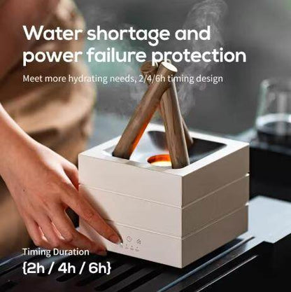 🔥280ml Flame Aroma Diffuser USB Air Humidifier Colorful Atmosphere Light and Remote Control Bonfire Essential Oil Aroma Diffuser