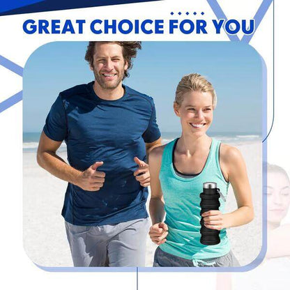 🏆Hot Sale🔥🔥Silicone foldable water bottle – Ideal for sports, travel & outdoor – Reusable & BPA-free