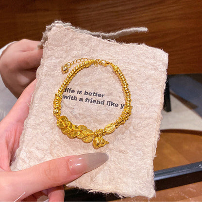 💖Women's Sand Gold Retro All-match Fortune Bracelet
