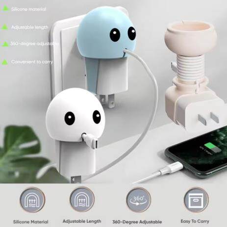 💥Portable Data Cable Winder Cartoon Multi-function Data Cable Buckle Belt Silicone Binding Belt Desktop Cable Storage Buckle