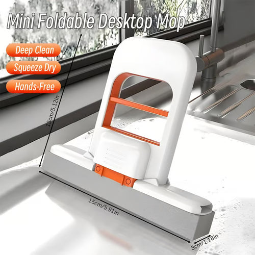 🧼🫧Mini Foldable Desktop Mop – Mop for Wet & Dry