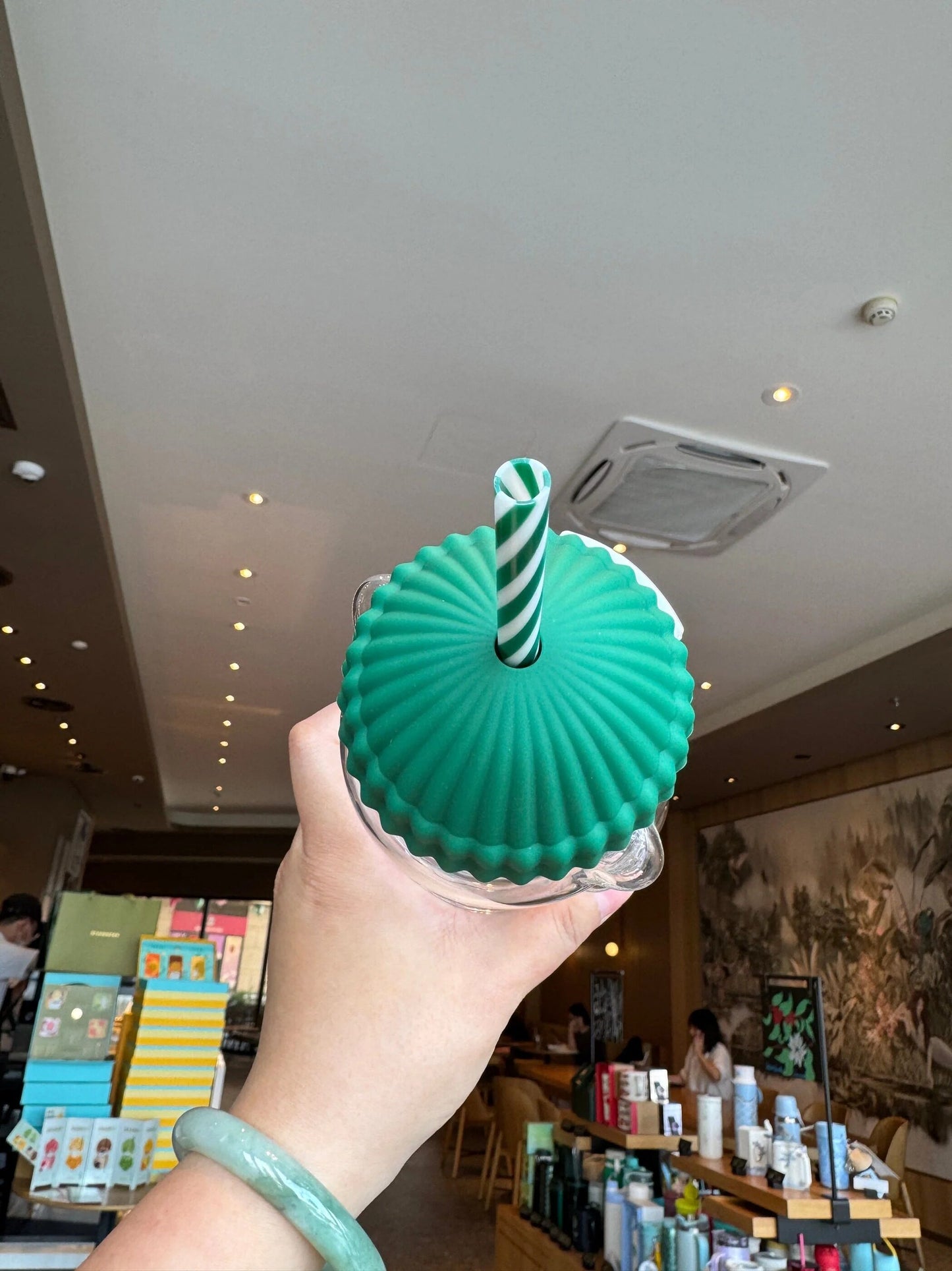 🐻Bearista Glass Straw Cup 20oz✨