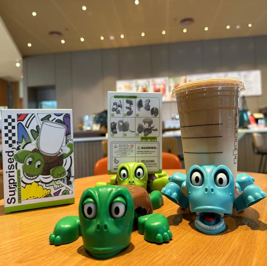 🔥Funny Turtle Coaster & Cup Holder, Moving Limbs, Cute Home Decor Gift