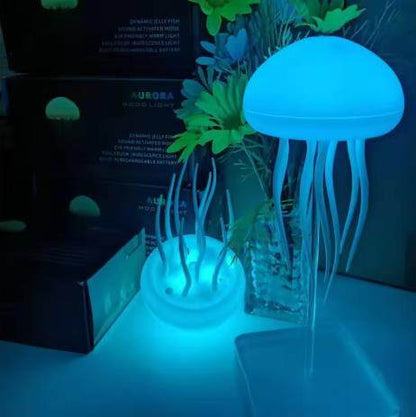 💡Intelligent voice controlled jellyfish lamp charging model full-color gradient atmosphere lamp outdoor creative night light