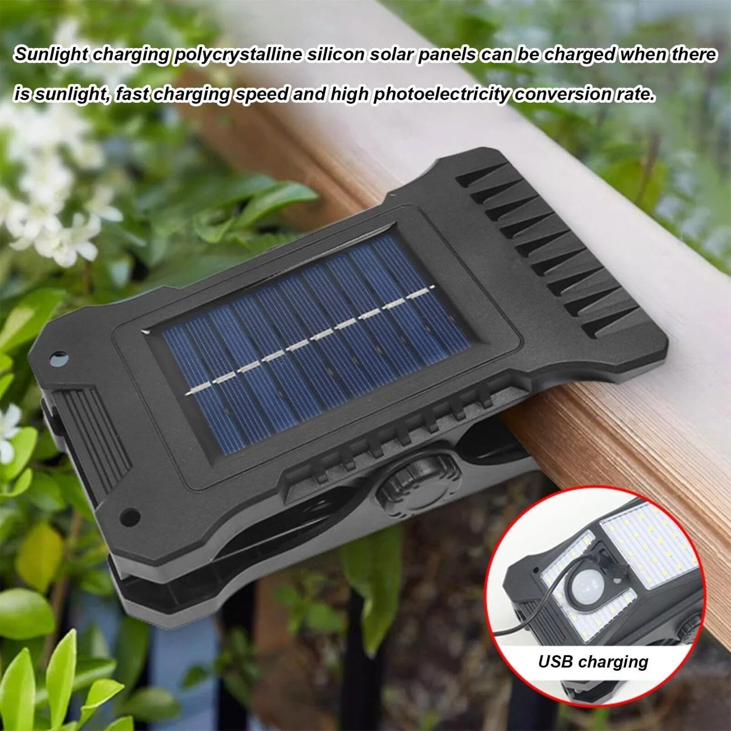 Solar Powered LED Outdoor Light Clip